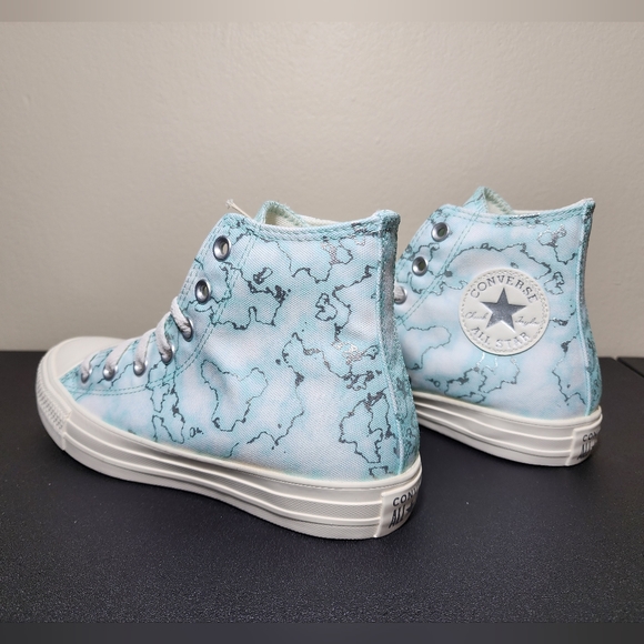 Converse CTAS HI All Star High Top Light Dew Blue Women Canvas Sneakers Size 7.5 - Picture 4 of 11